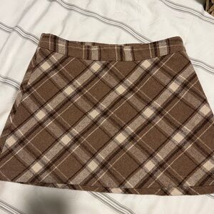 Windsor Brown Plaid Mini Skirt